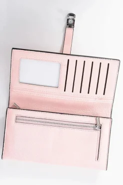 Portfele>Boto Elegancki Damski Pudrowy Portfel Na Magnes Róż