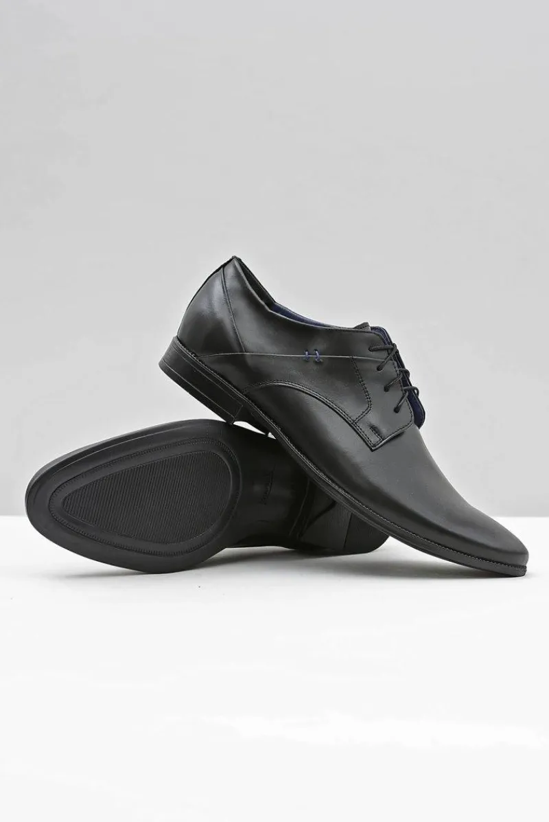 New Eleganckie Czarne Półbuty Gaspare Polska Skóra Męskie Półbuty Eleganckie