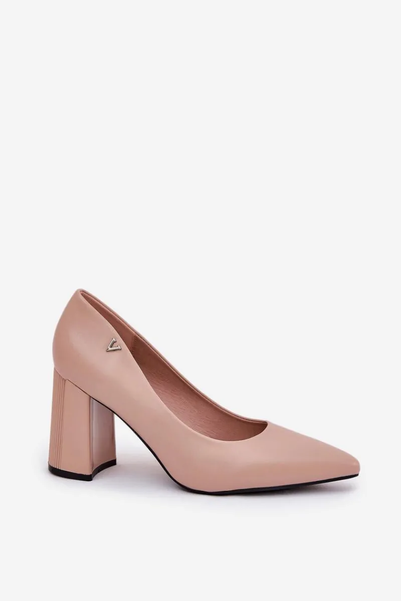 Czółenka Na Słupku|Czółenka Klasyczne>Buty damskie Vinceza Eleganckie Czółenka Na Słupku Vinceza 62220 Beżowe Beżowy