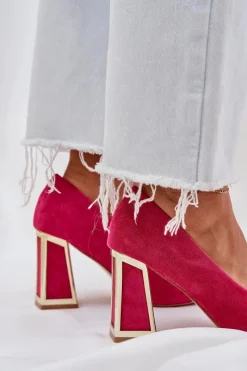 Online Boto Eleganckie Czółenka Na Słupku Szpiczaste Noski Fuksja Falseki