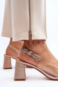 Clearance D&A Eleganckie Czółenka W Szpic MR91292-1 Champagne