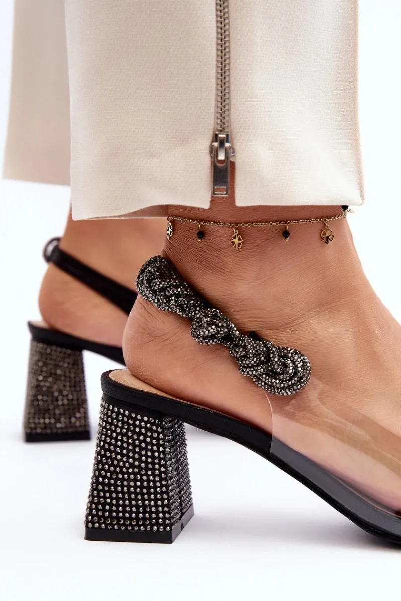 Czółenka Na Słupku|Czółenka Klasyczne>D&A Eleganckie Czółenka W Szpic MR91292-1 Czarne