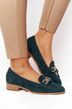 Mokasyny Damskie Zamszowe><noscript><img width=