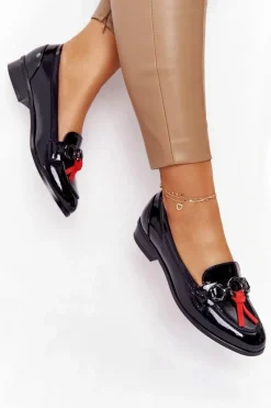 New Eleganckie Damskie Mokasyny Vinceza 10585 Lakierowane Czarne Damskie Mokasyny Damskie Lakierowane