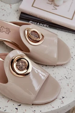 Klapki Na Obcasie|Klapki Damskie Klasyczne><noscript><img width=