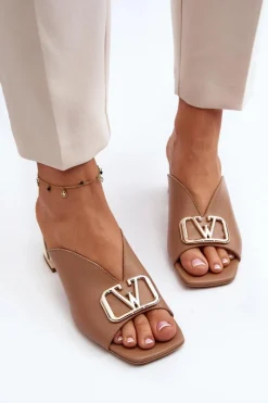 Klapki Na Obcasie|Klapki Damskie Klasyczne><noscript><img width=