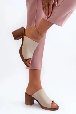 Klapki Na Obcasie|Klapki Damskie Klasyczne><noscript><img width=