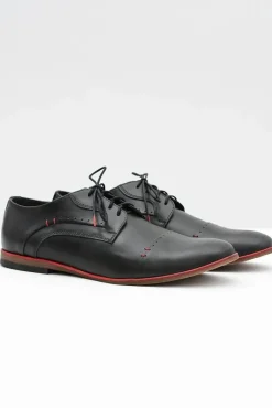 New Eleganckie Męskie Czarne Skórzane Półbuty Isacco Męskie Półbuty Casual