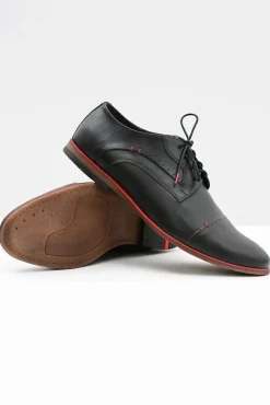 New Eleganckie Męskie Czarne Skórzane Półbuty Isacco Męskie Półbuty Casual