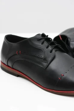 New Eleganckie Męskie Czarne Skórzane Półbuty Isacco Męskie Półbuty Casual