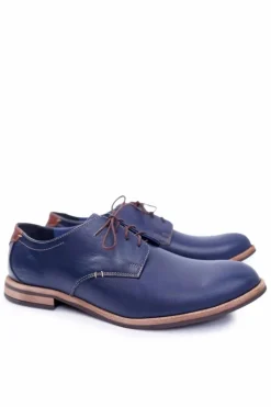 Outlet Boto Eleganckie Męskie Granatowe Półbuty Feliciano