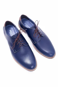 Outlet Boto Eleganckie Męskie Granatowe Półbuty Feliciano