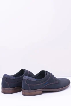 Best Eleganckie Męskie Skórzane Półbuty Granatowe Santiago Męskie Półbuty Casual