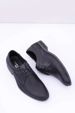 Best Boto Eleganckie Męskie Skórzane Półbuty Czarne Santiago