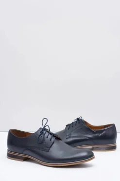 Outlet Eleganckie Męskie Wizytowe Granatowe Półbuty Damoste Męskie Półbuty Casual