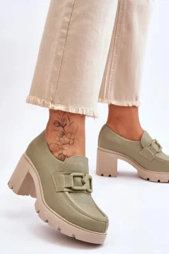 Półbuty Skórzane><noscript><img width=