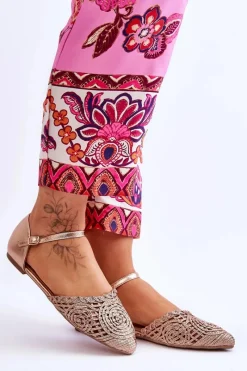 Sandały Płaskie><noscript><img width=