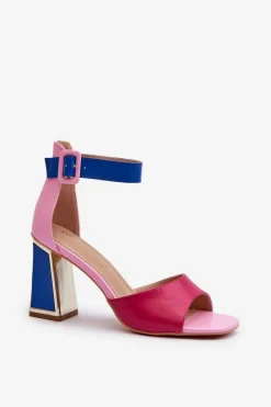 Sandały Na Słupku|Sandały Na Obcasie><noscript><img width=