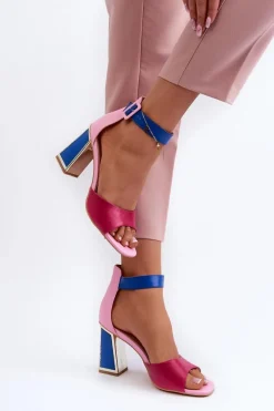 Sandały Na Słupku|Sandały Na Obcasie><noscript><img width=