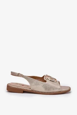 Sandały Płaskie><noscript><img width=