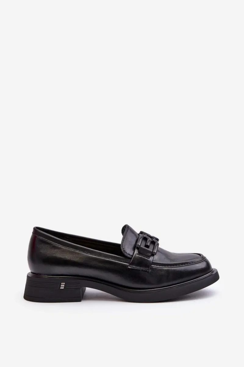 Loafersy Damskie|Mokasyny Płaskie>Buty damskie Vinceza Eleganckie Skórzane Mokasyny Damskie Czarne Triana Czarny