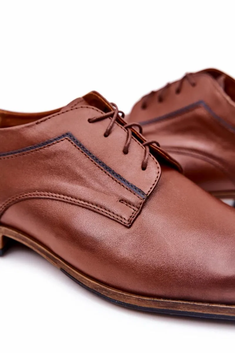 Bednarek Polish Shoes|Półbuty Eleganckie>Boto Eleganckie Skórzane Półbuty Bednarek 684 Brązowe
