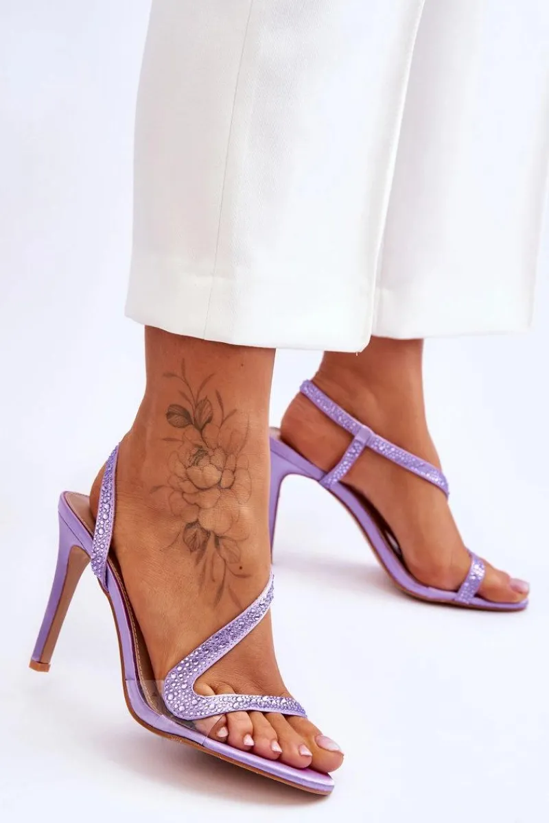 Sandały Na Obcasie>Boto Eleganckie Wsuwane Sandałki Na Obcasie Fioletowe Colima Fioletowy