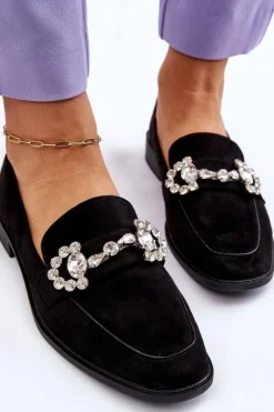 Eleganckie Zamszowe Mokasyny Czarne Aliya Damskie Mokasyny Damskie Zamszowe