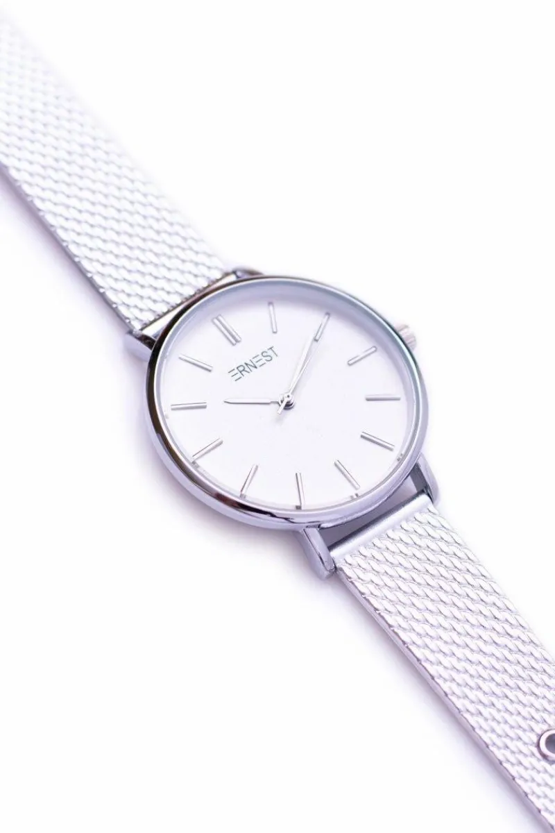 Zegarki>Ernest Damski Srebrny Zegarek Na Rękę BlowMyMind