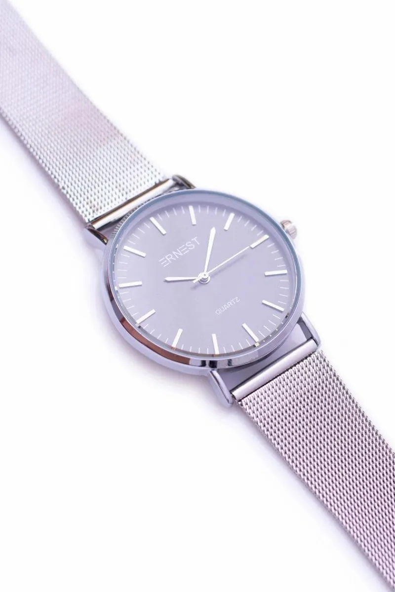 Zegarki>Ernest Damski Srebrny Zegarek z Bransoletą ElegantTouch