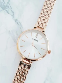 Zegarki>Ernest Damski Zegarek na Bransolecie Złoty Róż Rentero