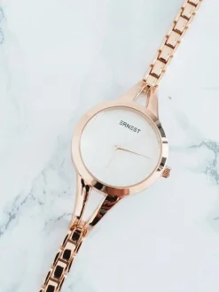 Sale Damski Zegarek na Bransolecie Różowe Złoto Classy Zegarki