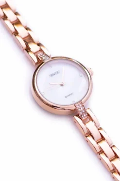 Zegarki>Ernest Damski Zegarek z Bransoletą Różowe Złoto GoldCrystal