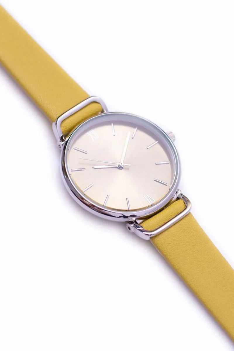 Outlet Żółty Damski Zegarek Na Rękę Nimm Zegarki