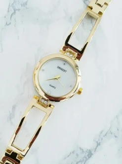 Zegarki>Ernest Złoty Damski Zegarek na Bransolecie Claus