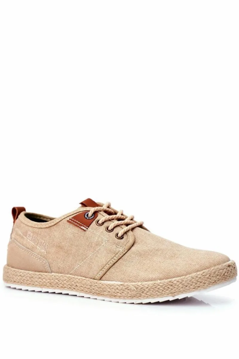 Trampki Męskie Big Star|Trampki Niskie>Big Star Shoes Esapdryle Męskie Big Star Beżowe FF174153