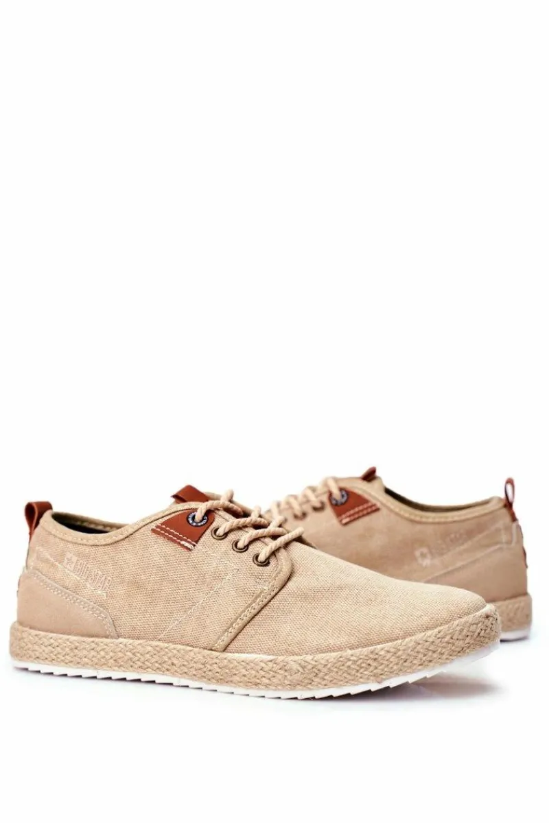 Trampki Męskie Big Star|Trampki Niskie>Big Star Shoes Esapdryle Męskie Big Star Beżowe FF174153