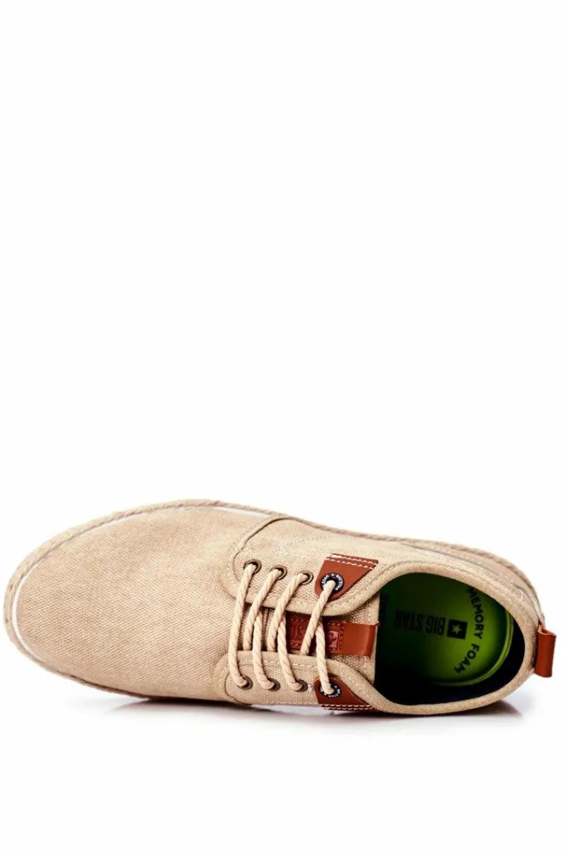 Trampki Męskie Big Star|Trampki Niskie>Big Star Shoes Esapdryle Męskie Big Star Beżowe FF174153