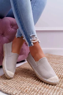 Best Cross Jeans Espadryle Damskie Szare DD2R4104