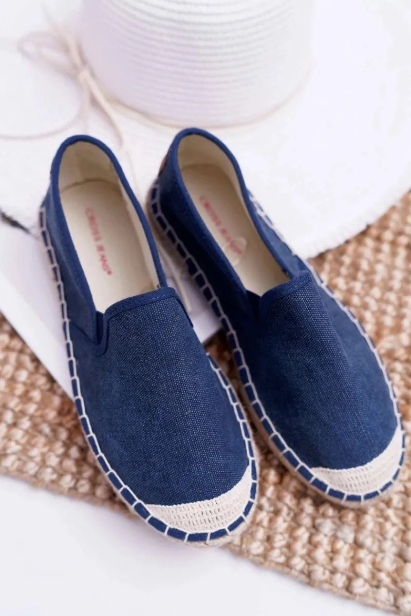 Clearance Cross Jeans Espadryle Damskie Granatowe DD2R4108