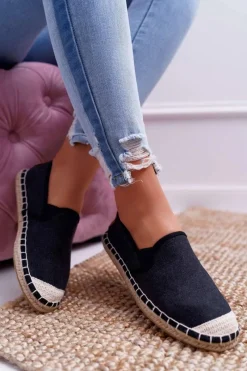 Czarne Espadryle></noscript>Cross Jeans Espadryle Damskie Czarne DD2R4106