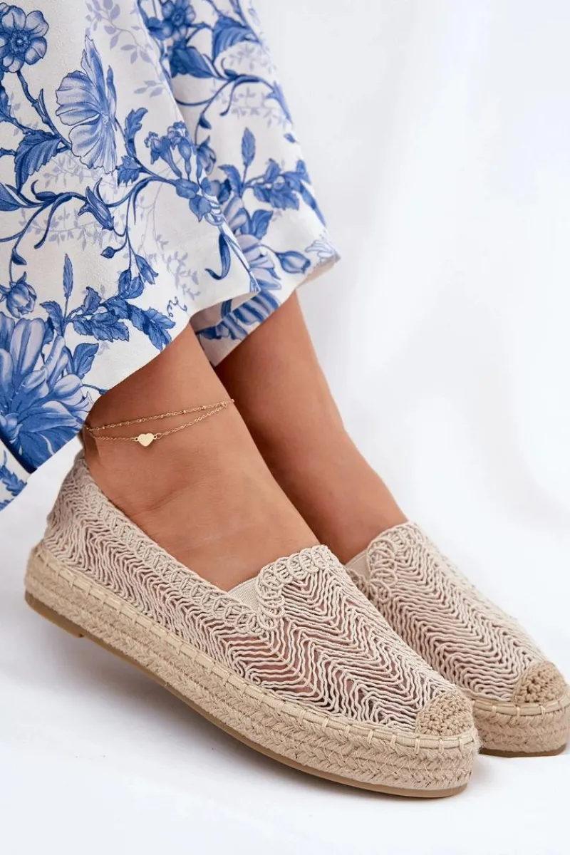 Espadryle Na Platformie>Buty damskie Vinceza Espadryle Damskie Na Platformie Vinceza 17392 Beżowe Beżowy