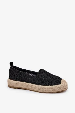 Espadryle Damskie Na Platformie Vinceza 17392 Czarne Damskie Espadryle Na Platformie