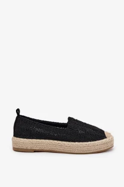 Espadryle Damskie Na Platformie Vinceza 17392 Czarne Damskie Espadryle Na Platformie