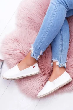 New Big Star Shoes Espadryle Damskie Pleciona Podeszwa Białe Big Star DD274A148