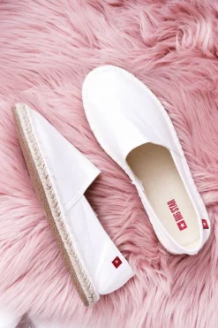 New Big Star Shoes Espadryle Damskie Pleciona Podeszwa Białe Big Star DD274A148