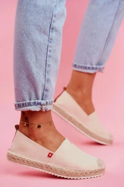 Czarne Espadryle></noscript>Big Star Shoes Espadryle Damskie Pleciona Podeszwa Beżowe Big Star FF274A500