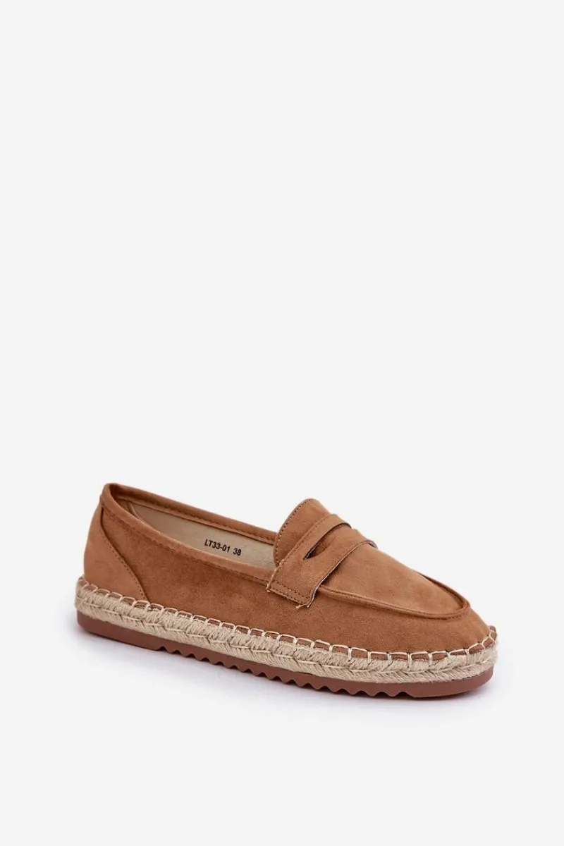 Clearance Boto Espadryle Damskie Z Jutową Plecionką Na Płaskiej Podeszwie Camel Shilova