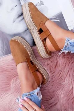 Best Espadryle Damskie Zamszowe Na Platformie Camel Parteno Damskie Czarne Espadryle