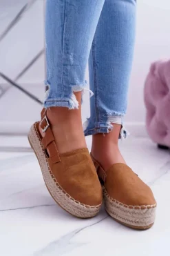 Best Espadryle Damskie Zamszowe Na Platformie Camel Parteno Damskie Czarne Espadryle